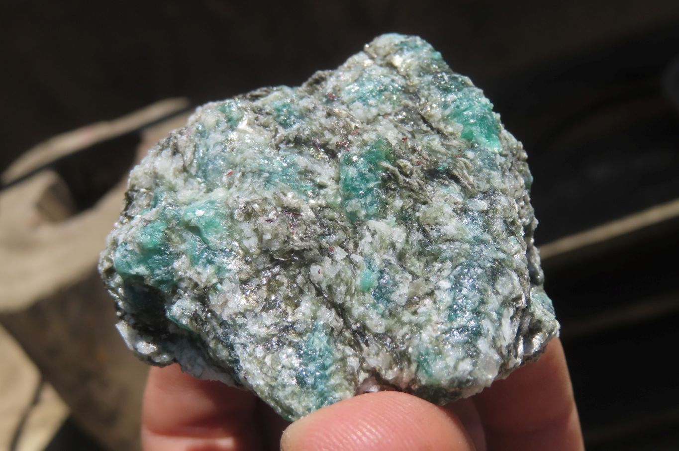 Natural Rare Emerald Mica In Matrix Cobbed Specimens x 7 From Mutoko, Zimbabwe - Toprock Gemstones and Minerals 