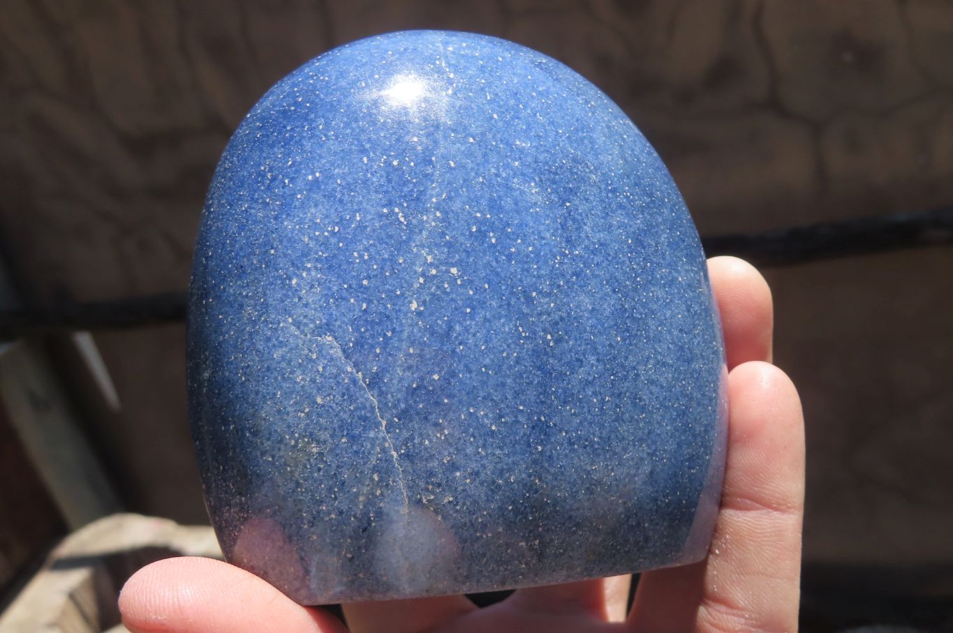 Polished Lazulite Standing Free Forms x 2 From Madagascar - Toprock Gemstones and Minerals 