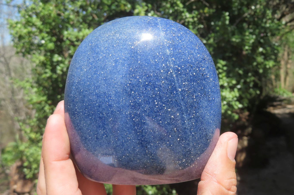 Polished Lazulite Standing Free Forms x 2 From Madagascar - Toprock Gemstones and Minerals 