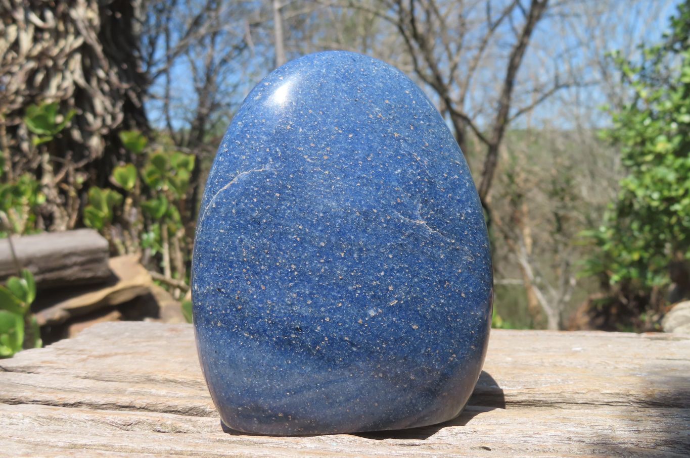 Polished Lazulite Standing Free Forms x 2 From Madagascar - Toprock Gemstones and Minerals 