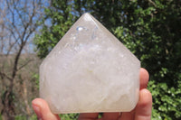Polished White Quartz Crystals x 2 From Angola - Toprock Gemstones and Minerals 