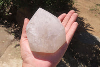 Polished White Quartz Crystals x 2 From Angola - Toprock Gemstones and Minerals 