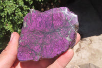 Polished On One Side Metallic Purpurite x 6 From Namibia - Toprock Gemstones and Minerals 