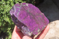 Polished On One Side Metallic Purpurite x 6 From Namibia - Toprock Gemstones and Minerals 