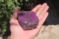 Polished On One Side Metallic Purpurite x 6 From Namibia - Toprock Gemstones and Minerals 