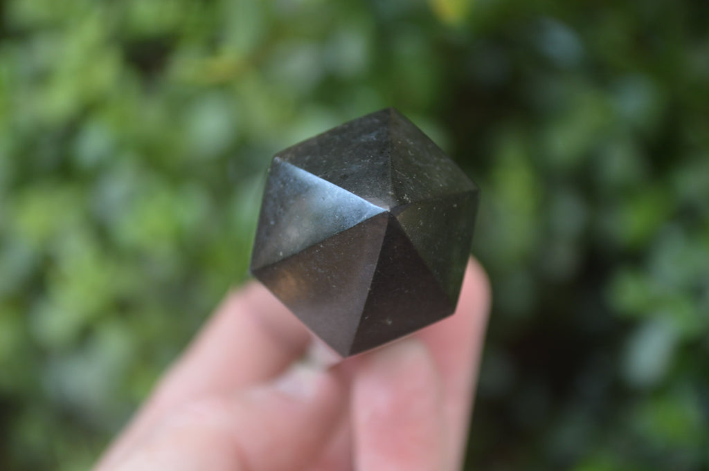 Polished Black Basalt Point-Prisms x 12 From Antsirabe, Madagascar - Toprock Gemstones and Minerals 