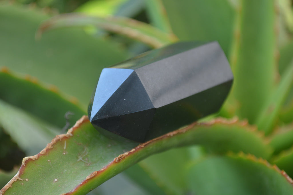 Polished Black Basalt Point-Prisms x 12 From Antsirabe, Madagascar - Toprock Gemstones and Minerals 