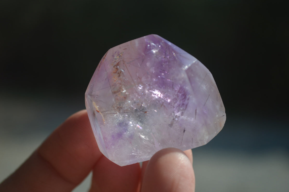 Polished Smokey Amethyst Window Quartz Points x 20 From Akansobe, Madagascar - Toprock Gemstones and Minerals 