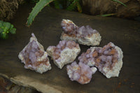Natural Ametrine Spirit Quartz Clusters x 5 From Boekenhouthoek, South Africa