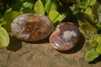 Polished Flower Agate Galet-Palm Stones x 12 From Antsahalova, Madagascar - Toprock Gemstones and Minerals 
