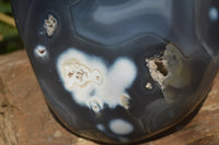 Polished Snow / Orca Agate Standing Free Forms x 1 From West Coast, Madagascar - Toprock Gemstones and Minerals 
