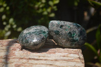 Polished Rare Emerald Mica In Matrix Free Forms x 12 From Mutoko, Zimbabwe - Toprock Gemstones and Minerals 