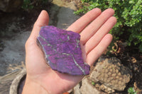 Polished On One Side Metallic Purpurite x 6 From Namibia - Toprock Gemstones and Minerals 