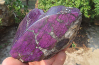 Polished On One Side Metallic Purpurite x 6 From Namibia - Toprock Gemstones and Minerals 