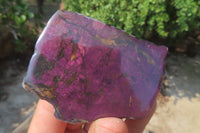 Polished On One Side Metallic Purpurite x 6 From Namibia - Toprock Gemstones and Minerals 