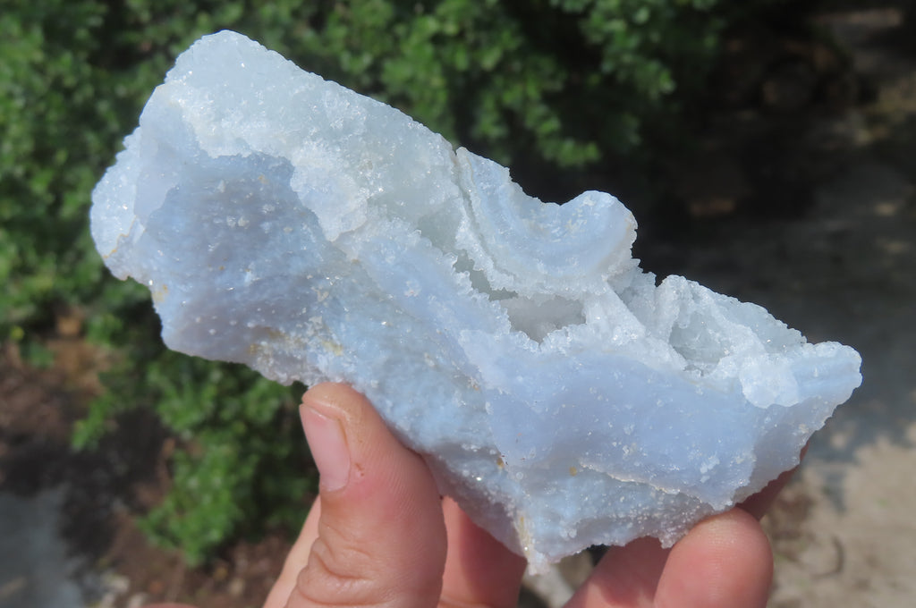 Natural Etched Blue Chalcedony Specimens x 5 From Nsanje, Malawi - Toprock Gemstones and Minerals 