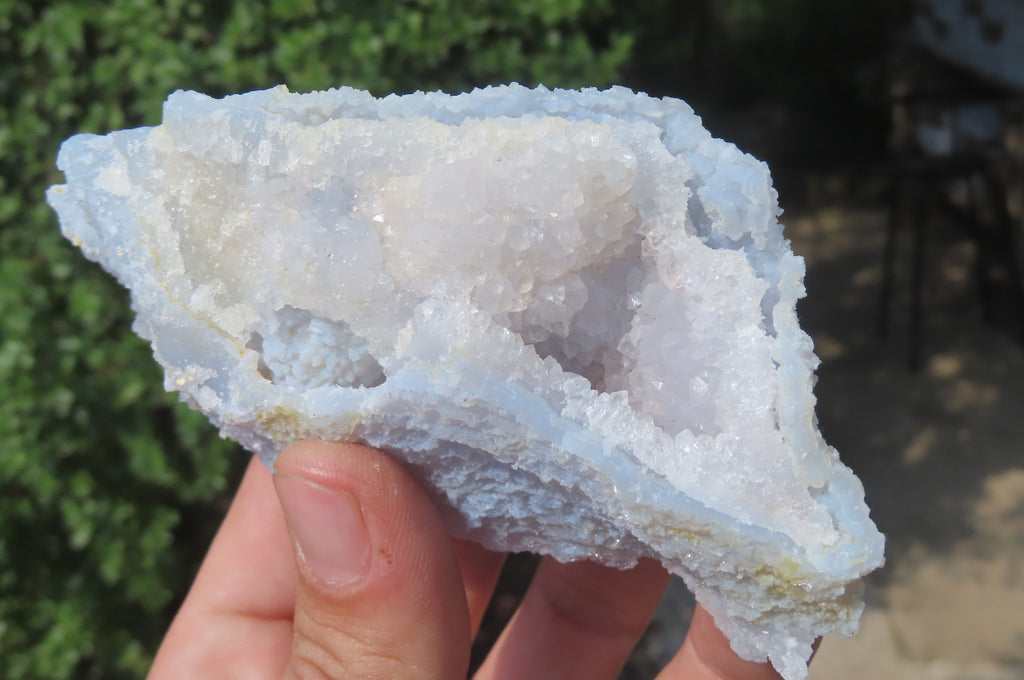 Natural Etched Blue Chalcedony Specimens x 5 From Nsanje, Malawi - Toprock Gemstones and Minerals 