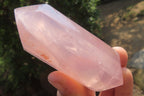 Polished Double Terminated Rose Quartz Points x 6 From Ambatondrazaka, Madagascar - Toprock Gemstones and Minerals 