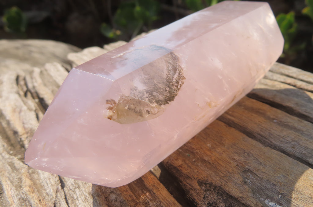 Polished Double Terminated Rose Quartz Points x 6 From Ambatondrazaka, Madagascar - Toprock Gemstones and Minerals 