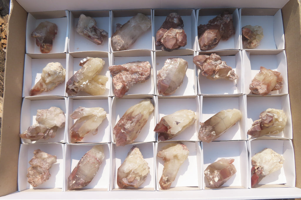 Natural Red Hematoid Quartz Specimens x 24 From Zimbabwe - Toprock Gemstones and Minerals 