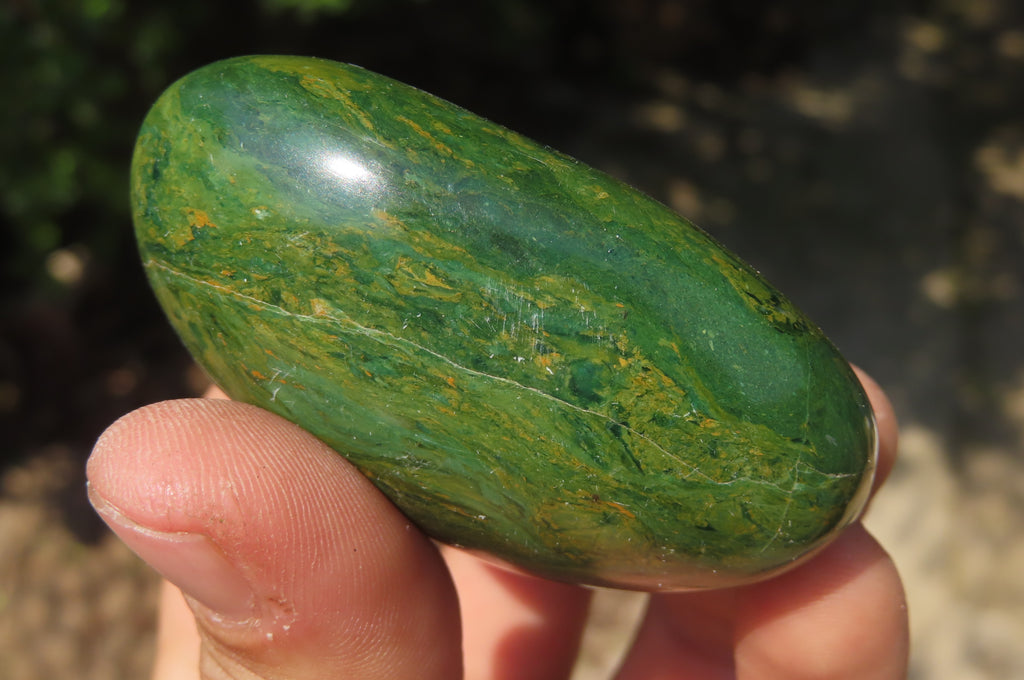 Polished Green Verdite Palm Stones x 12 From Zimbabwe - Toprock Gemstones and Minerals 