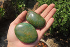 Polished Green Verdite Palm Stones x 12 From Zimbabwe - Toprock Gemstones and Minerals 