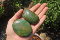 Polished Green Verdite Palm Stones x 12 From Zimbabwe - Toprock Gemstones and Minerals 