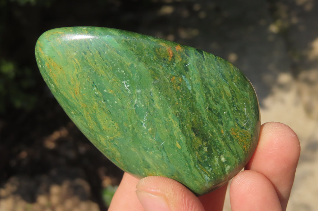 Polished Green Verdite Palm Stones x 12 From Zimbabwe - Toprock Gemstones and Minerals 
