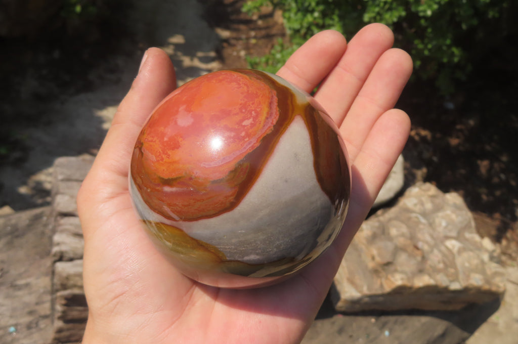 Polished Polychrome Jasper Spheres x 2 From Mahajanga, Madagascar - Toprock Gemstones and Minerals 