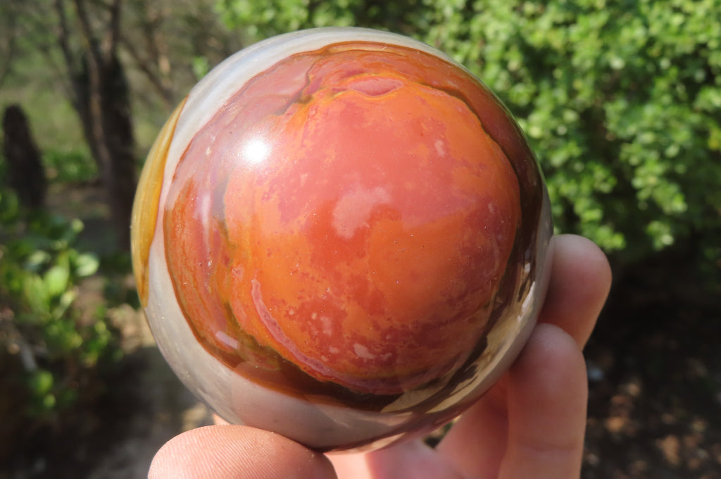 Polished Polychrome Jasper Spheres x 2 From Mahajanga, Madagascar - Toprock Gemstones and Minerals 