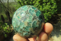 Polished Rare Emerald Mica In Matrix Spheres x 2 From Mutoko, Zimbabwe - Toprock Gemstones and Minerals 