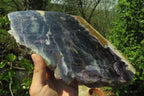 Polished Watermelon Fluorite Slice x 1 From Uis, Namibia - Toprock Gemstones and Minerals 