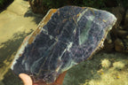 Polished Watermelon Fluorite Slice x 1 From Uis, Namibia - Toprock Gemstones and Minerals 