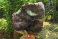 Polished Watermelon Fluorite Slice x 1 From Uis, Namibia - Toprock Gemstones and Minerals 