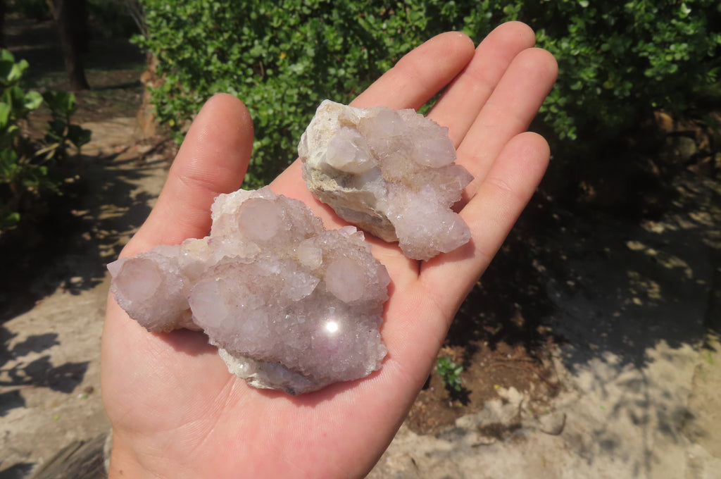 Natural Amethyst Spirit Quartz Clusters x 12 From Boekenhouthoek, South Africa - Toprock Gemstones and Minerals 