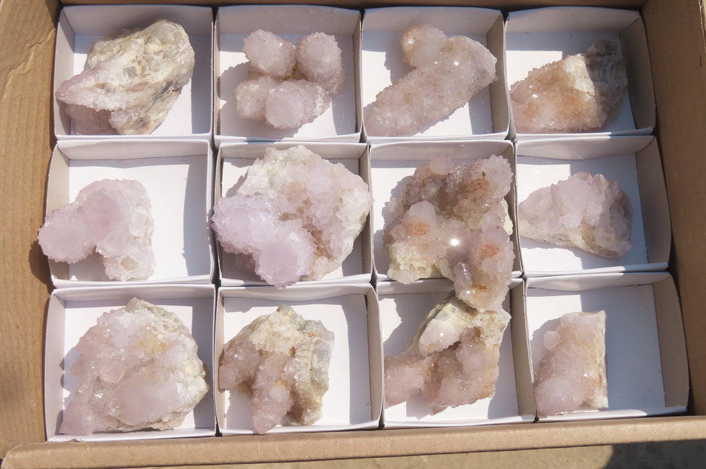 Natural Amethyst Spirit Quartz Clusters x 12 From Boekenhouthoek, South Africa - Toprock Gemstones and Minerals 
