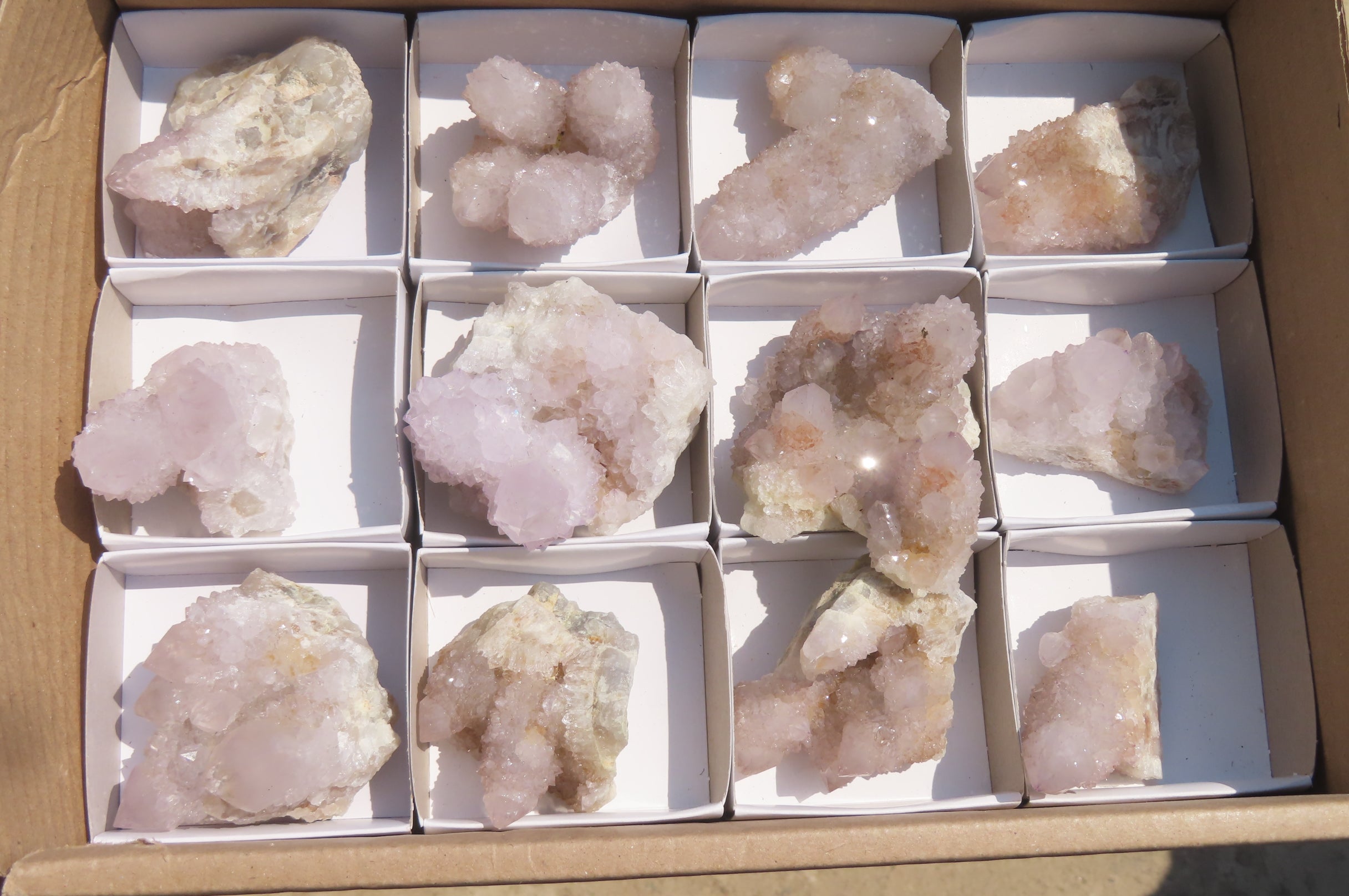 Natural Amethyst Spirit Quartz Clusters x 12 From Boekenhouthoek, South Africa - Toprock Gemstones and Minerals 