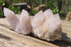 Natural Amethyst Spirit Quartz Clusters x 12 From Boekenhouthoek, South Africa - Toprock Gemstones and Minerals 