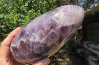 Polished Chevron Amethyst Standing Free Form x 1 from Madagascar - Toprock Gemstones and Minerals 