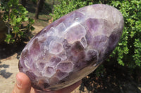Polished Chevron Amethyst Standing Free Form x 1 from Madagascar - Toprock Gemstones and Minerals 