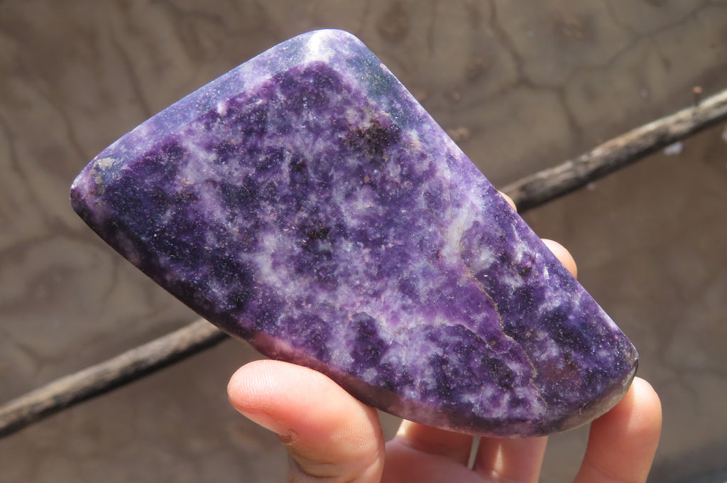 Polished Lepidolite Free Forms x 3 From Zimbabwe - Toprock Gemstones and Minerals 