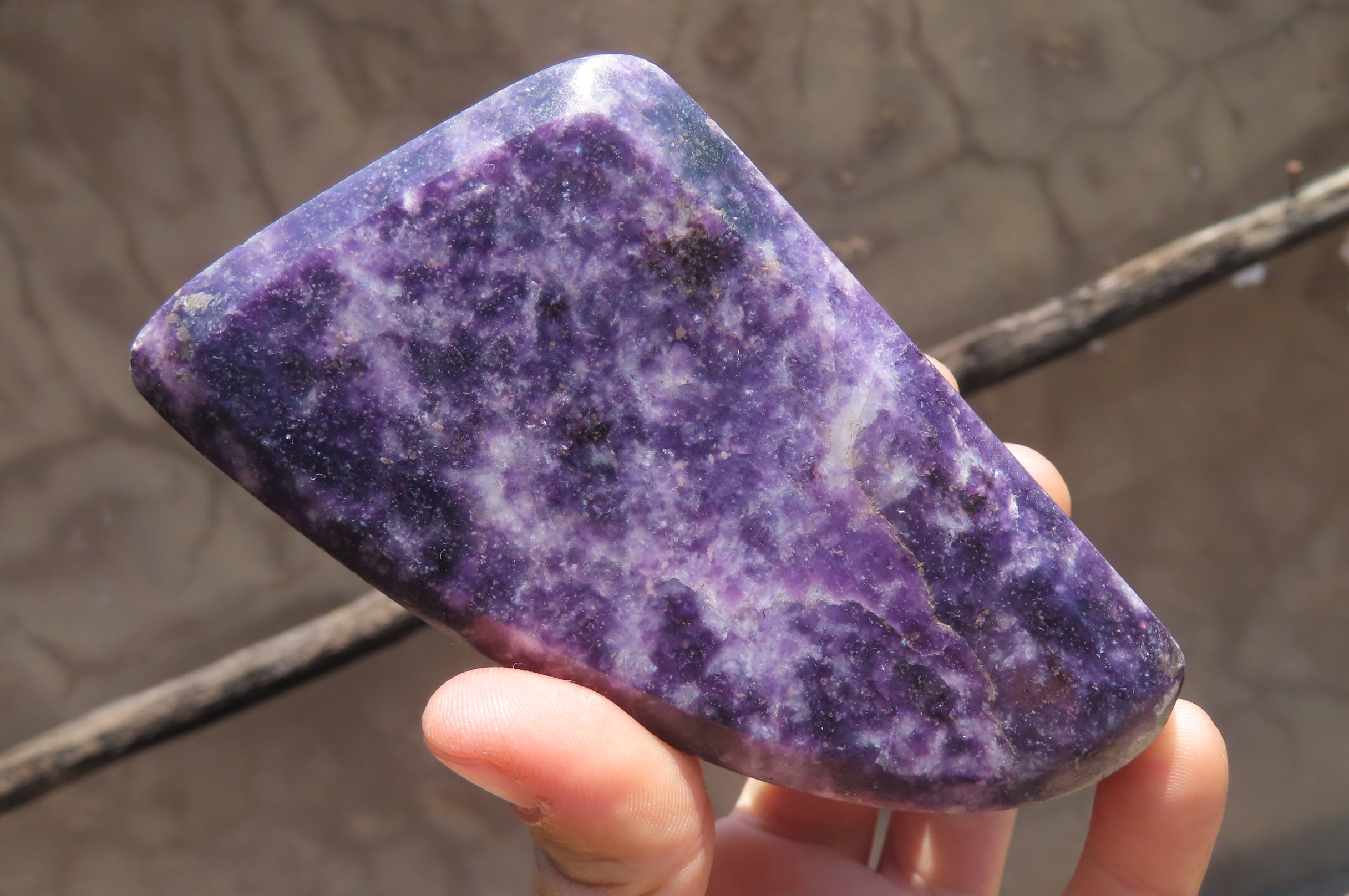 Polished Lepidolite Free Forms x 3 From Zimbabwe - Toprock Gemstones and Minerals 