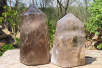 Polished Smokey Quartz Crystals x 6 From Madagascar - Toprock Gemstones and Minerals 