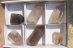 Polished Smokey Quartz Crystals x 6 From Madagascar - Toprock Gemstones and Minerals 