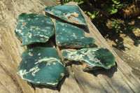Polished On One Side Emerald Mtorolite x 5 From Mutorashanga, Zimbabwe - Toprock Gemstones and Minerals 