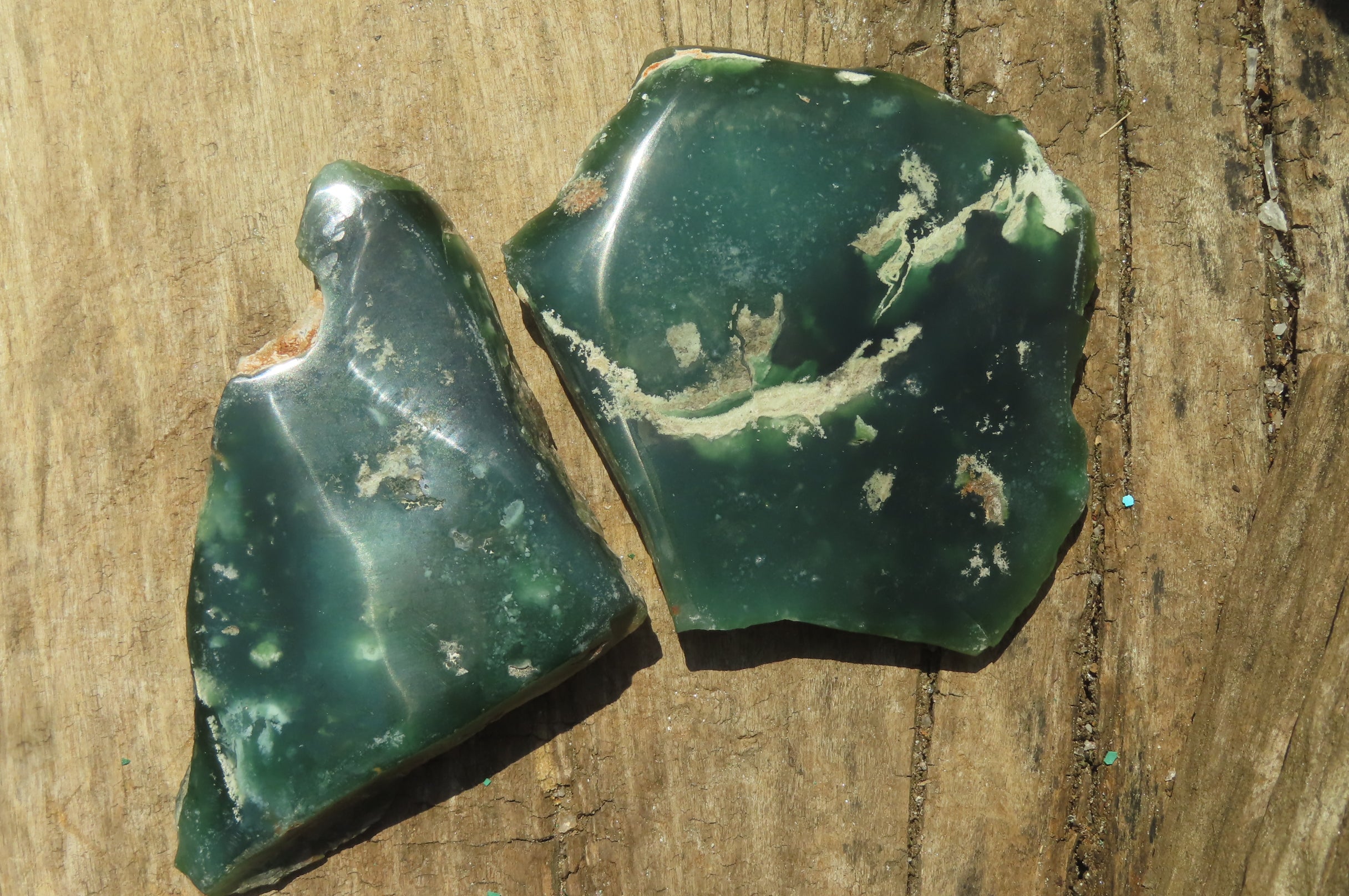 Polished On One Side Emerald Mtorolite x 5 From Mutorashanga, Zimbabwe - Toprock Gemstones and Minerals 