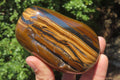 Polished Tigers Eye Free Forms x 3 From South Africa - Toprock Gemstones and Minerals 