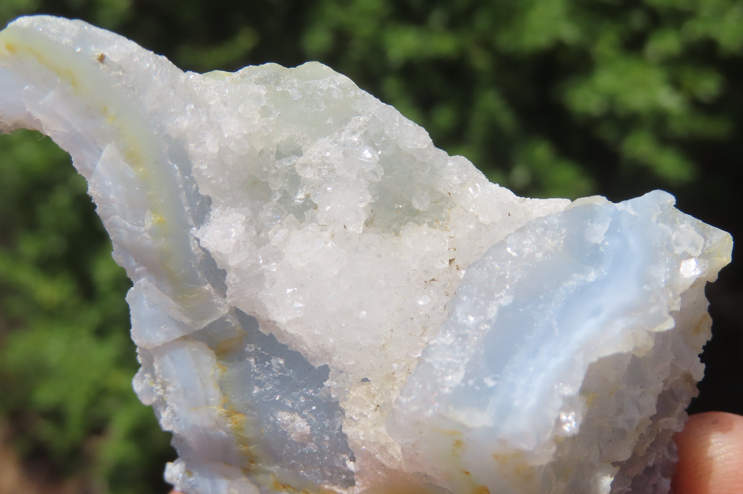 Natural Etched Blue Chalcedony Specimens x 12 From Nsanje, Malawi - Toprock Gemstones and Minerals 