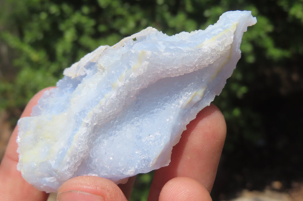 Natural Etched Blue Chalcedony Specimens x 12 From Nsanje, Malawi - Toprock Gemstones and Minerals 