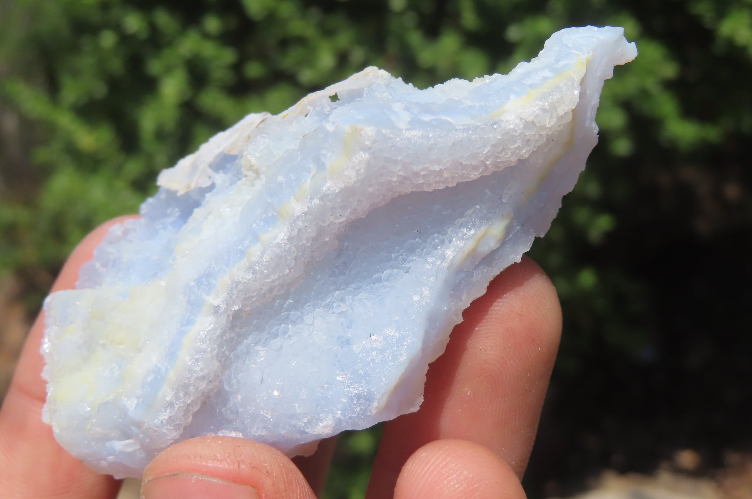 Natural Etched Blue Chalcedony Specimens x 12 From Nsanje, Malawi - Toprock Gemstones and Minerals 